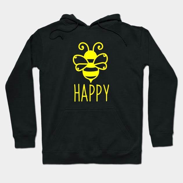 Bee happy Hoodie by vluesabanadesign